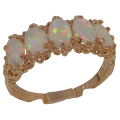 14K Rose Gold Australischer Opal Ring