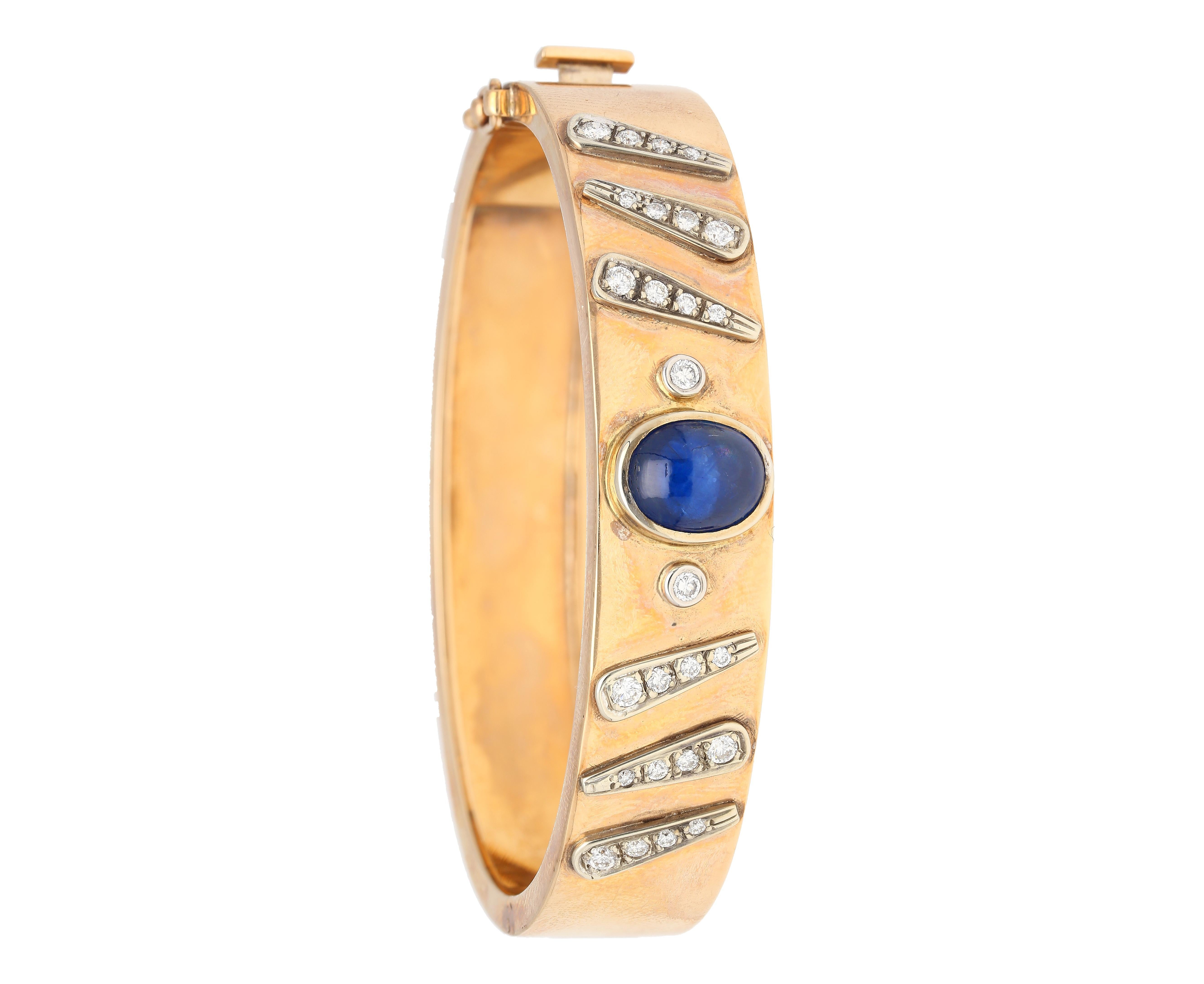 Bracciale con zaffiri e diamanti in oro rosa 14K firmato Backrach in vendita 1