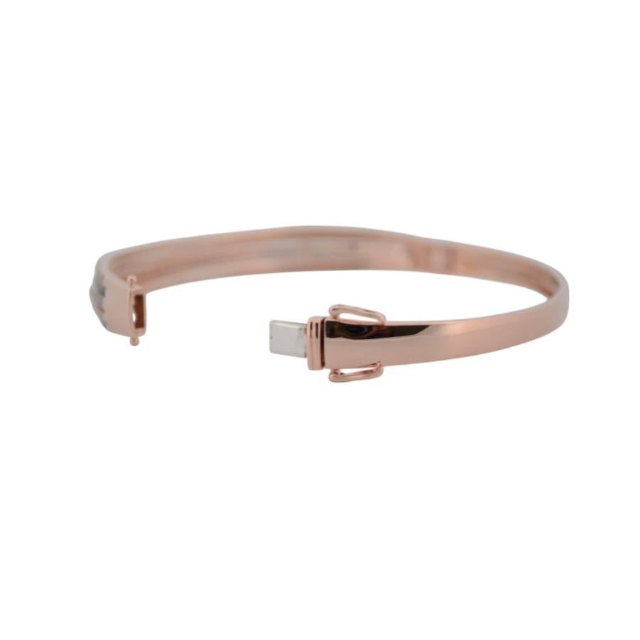 Bracelet en or rose 14 carats avec diamants naturels Excellent état - En vente à București, București