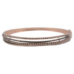 Bracelet en or rose 14 carats avec diamants naturels