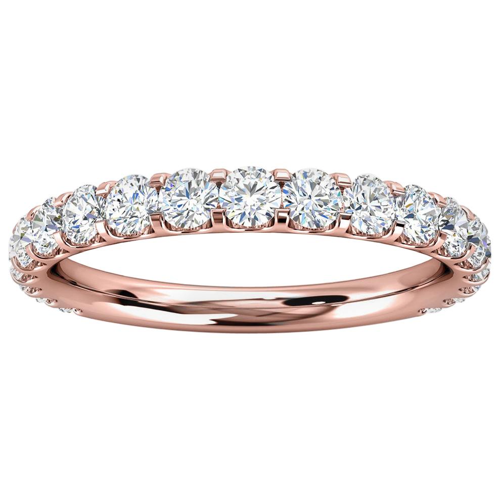 14k Rose Gold Carole Micro-Prong Diamond Ring '3/4 Ct. tw' For Sale