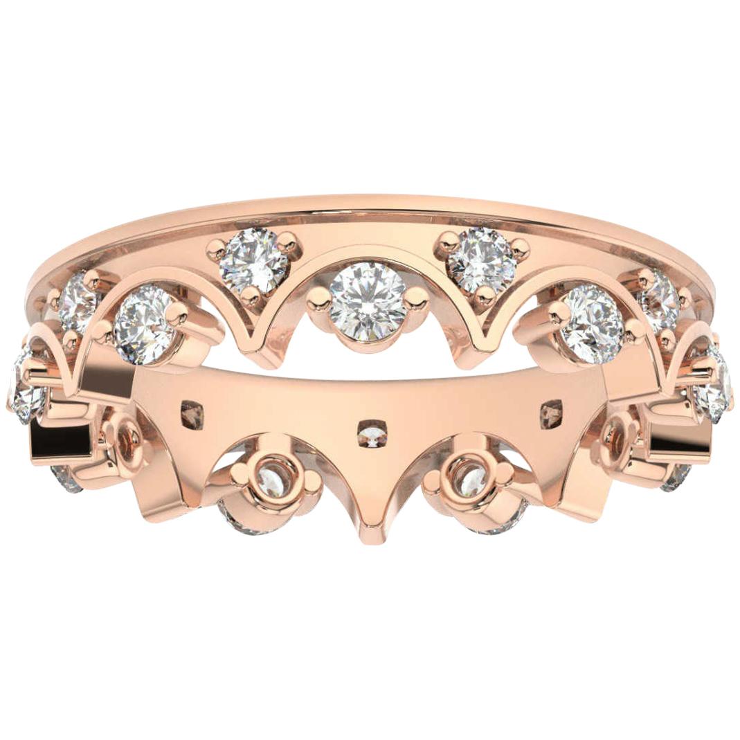 Anillo de diamantes de oro rosa de 14 quilates Caterina Eternity '4/5 Ct. Tw' en venta