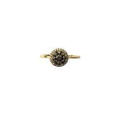 14K Rose Gold Champagne and White Diamond Ring Size 7-7.25  #15968