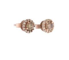 14k Rose Gold Chocolate Stunning Diamond Earrings