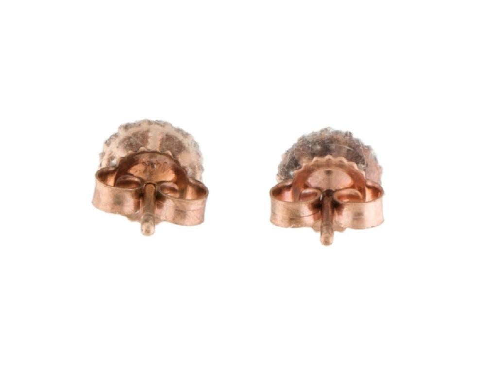 rose gold chocolate diamond earrings