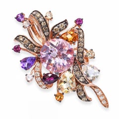 14k Rose Gold Crazy Collection Le Vian Multistone Pendant