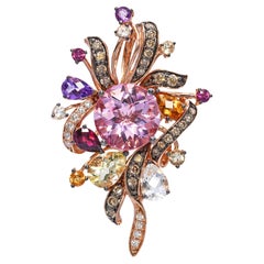 14k Rose Gold Crazy Collection Le Vian Multistone Pendant