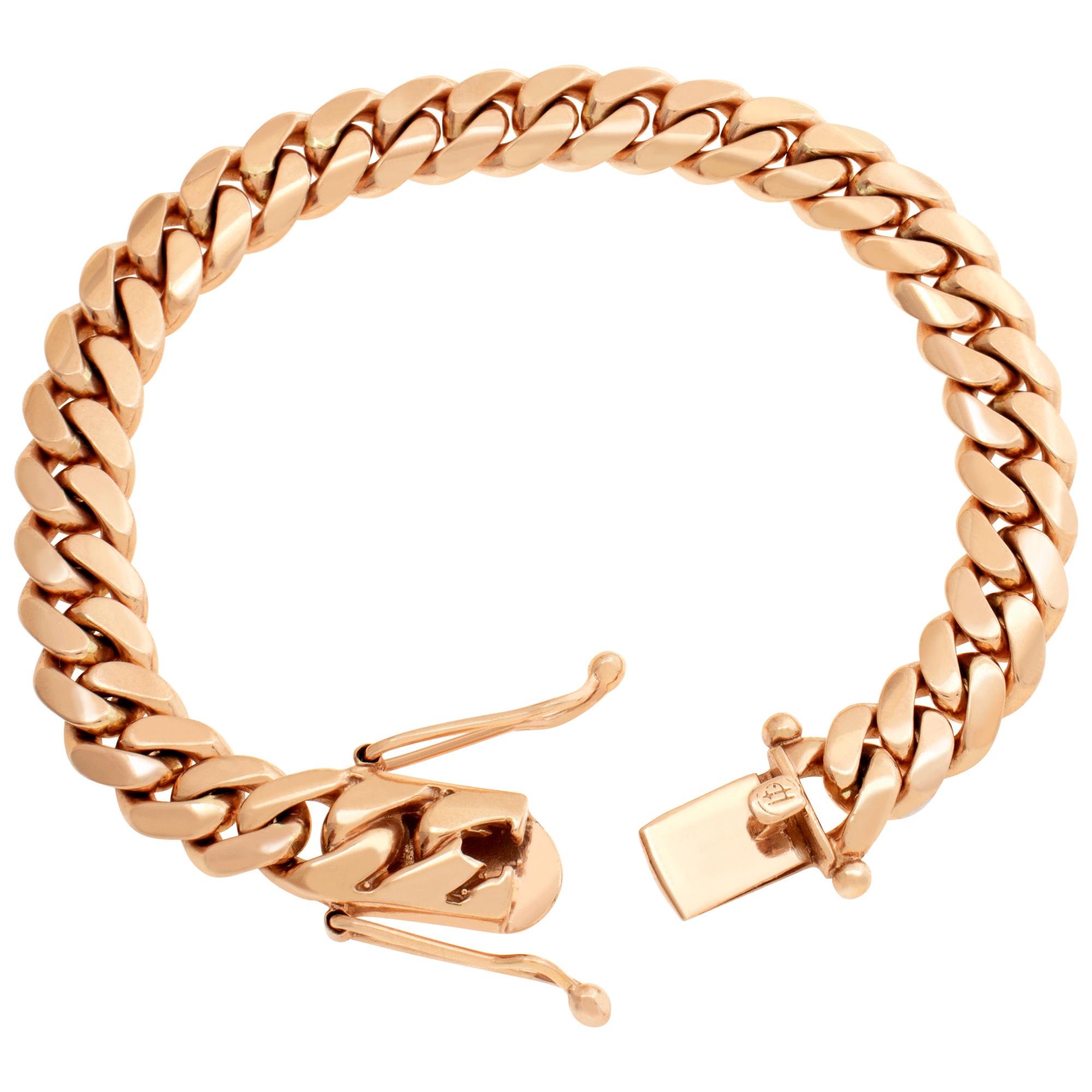 rose gold cuban bracelet