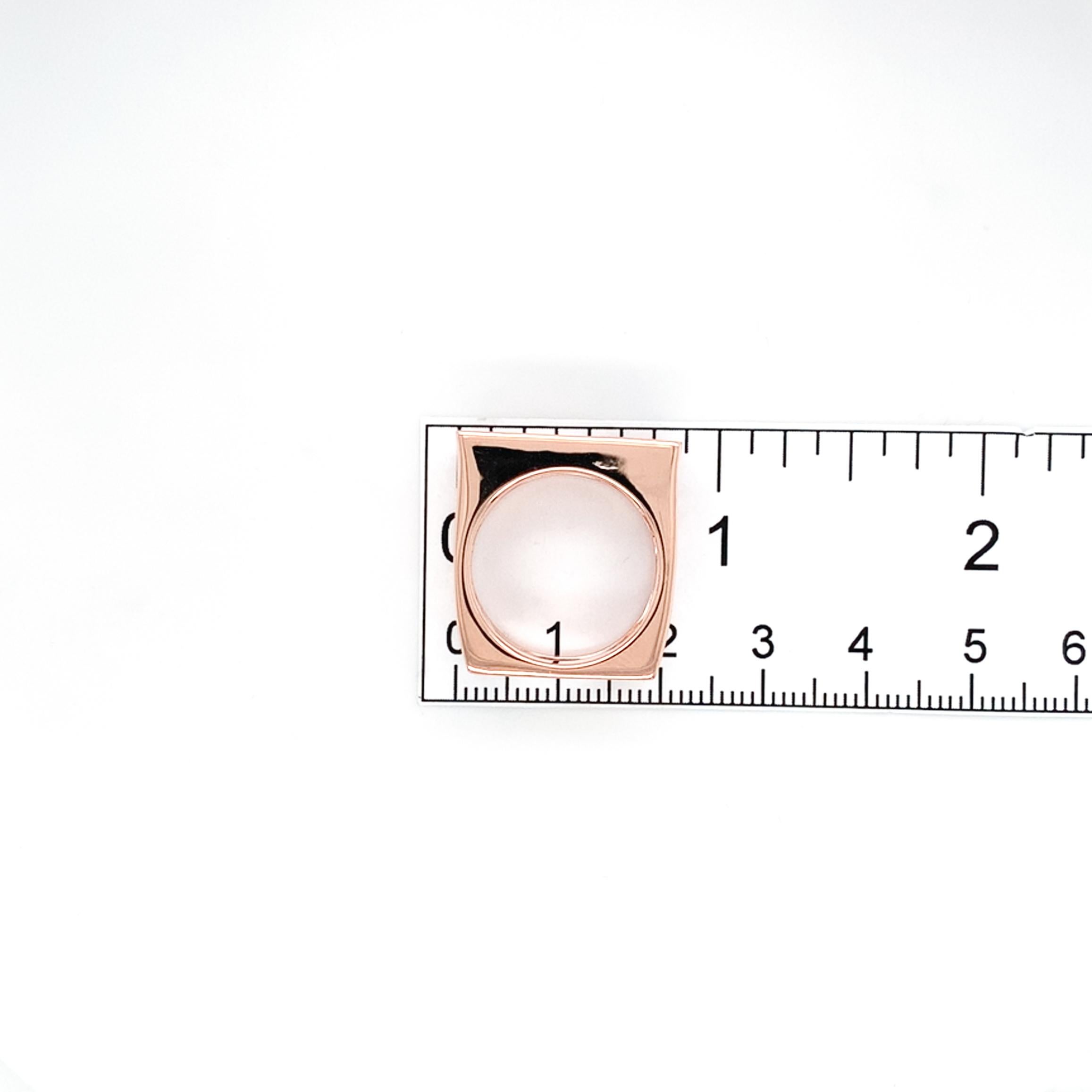 Anello personalizzato in oro rosa 14K con giada nera e diamanti di Harry Roa in vendita 3