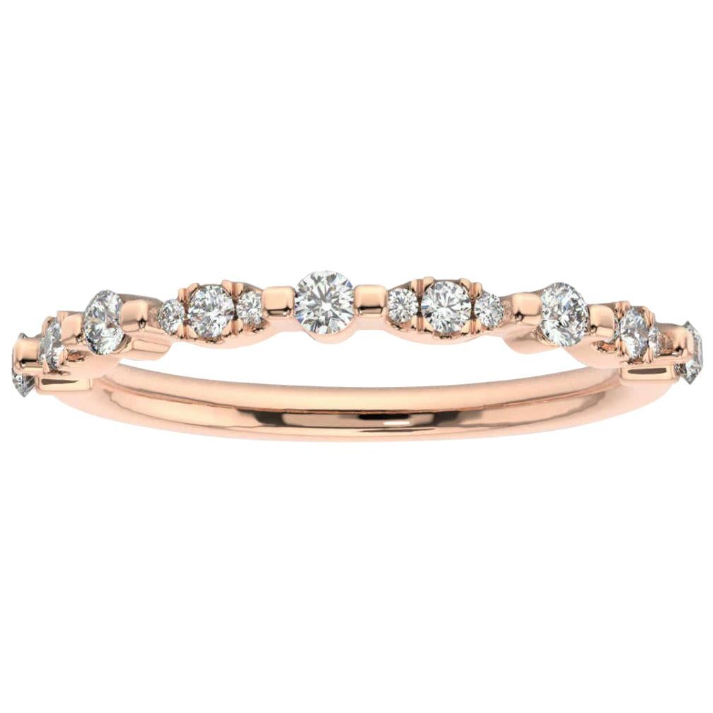 14K Rose Gold Dalia Diamond Ring '1/4 Ct. tw' For Sale