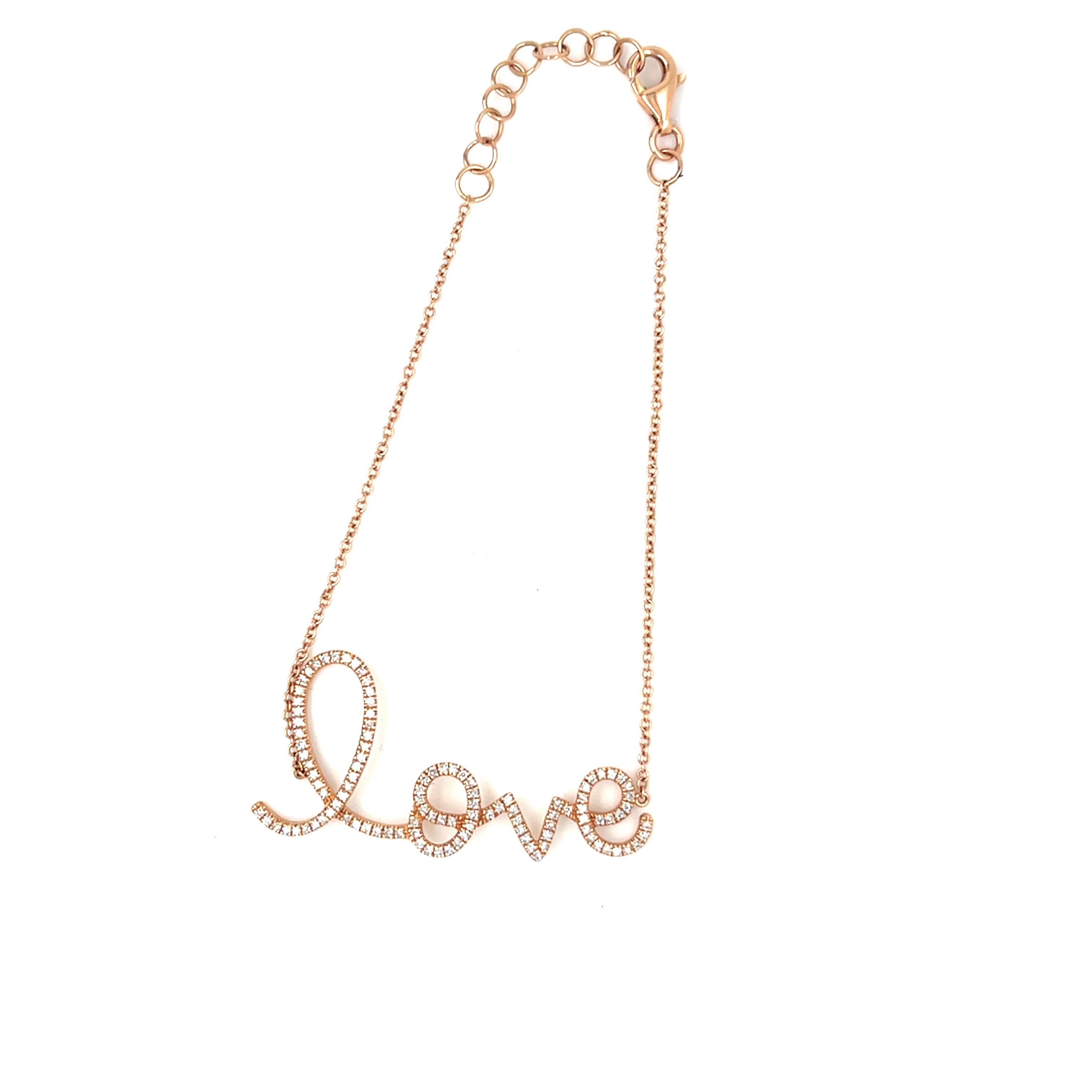 14k Rose Gold Delicate Script 