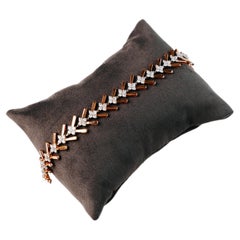 14K Rose Gold Diamond Arrow Motif Tennis Bracelet