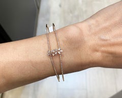 14K Rose Gold Diamond Bangle
