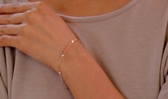 14k rose gold Diamond Bracelet in 14k Solid Gold