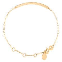 Bracelet à chaîne en or rose 14 carats avec diamants