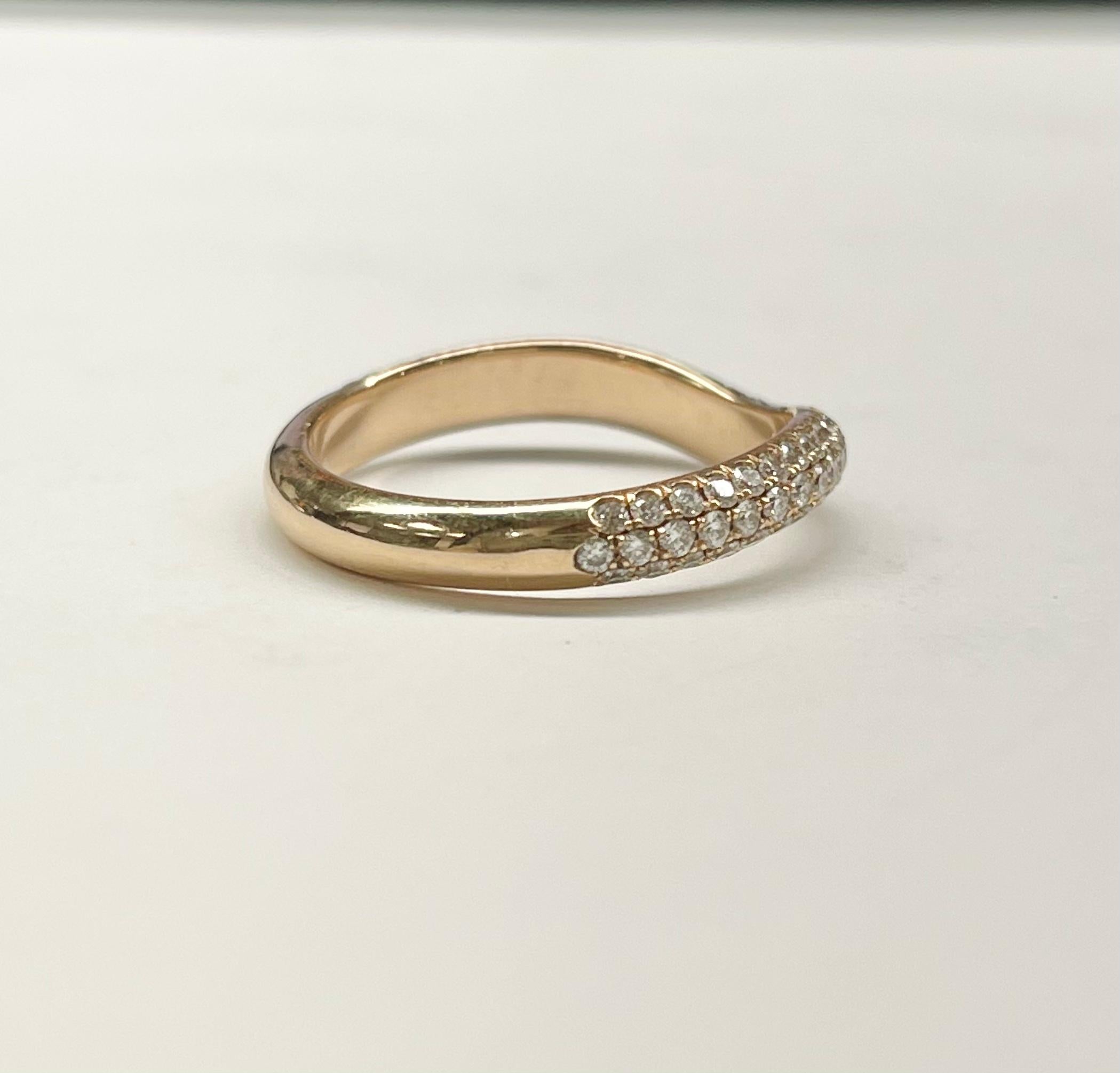 curved rose gold band