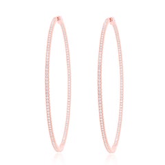 14 Karat Roségold Diamant-Ohrringe
