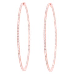 14 Karat Roségold Diamant-Ohrringe