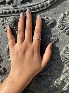 14K Rose Gold Genuine Diamond Thin Eternity Band Ring for Engagement