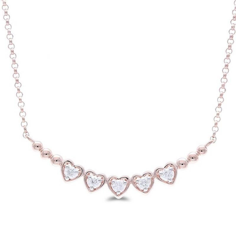 Collar Colección Gazebo de Oro Rosa y Diamantes de 14K (0,11 qt) Corte redondo en venta