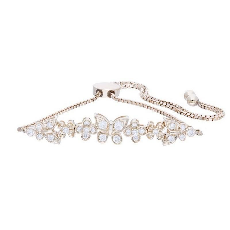 Diamond Carat Weight: The Gazebo Fancy Collection bracelet boasts a total of 0.37 carats of brilliant round diamonds. A collection of 28 hand-picked diamonds provides a radiant and captivating sparkle.

Setting Style: The diamonds are expertly set