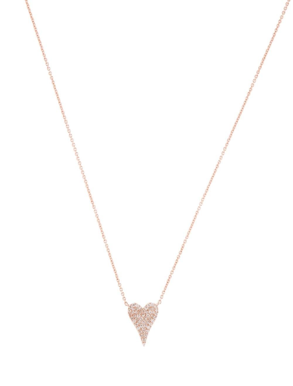 Quality Heart Necklace: Made from real 14k gold and round diamonds approximately 0.14 ct. 53 Certified diamonds, available in white, rose, yellow gold chain length is adjustable to 16