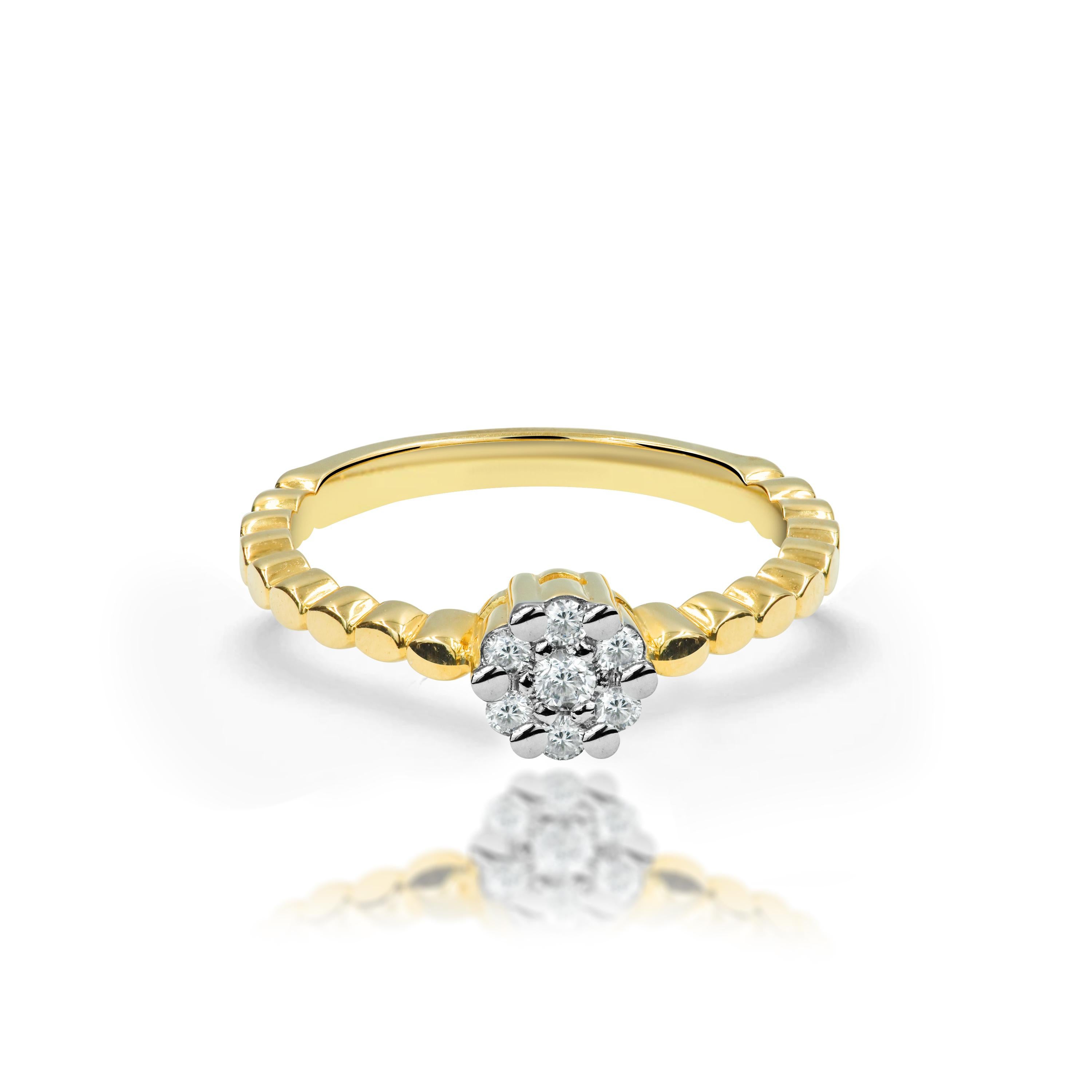 For Sale:  14k Gold Diamond Ring Delicate Engagement Ring Diamond Wedding Ring 2