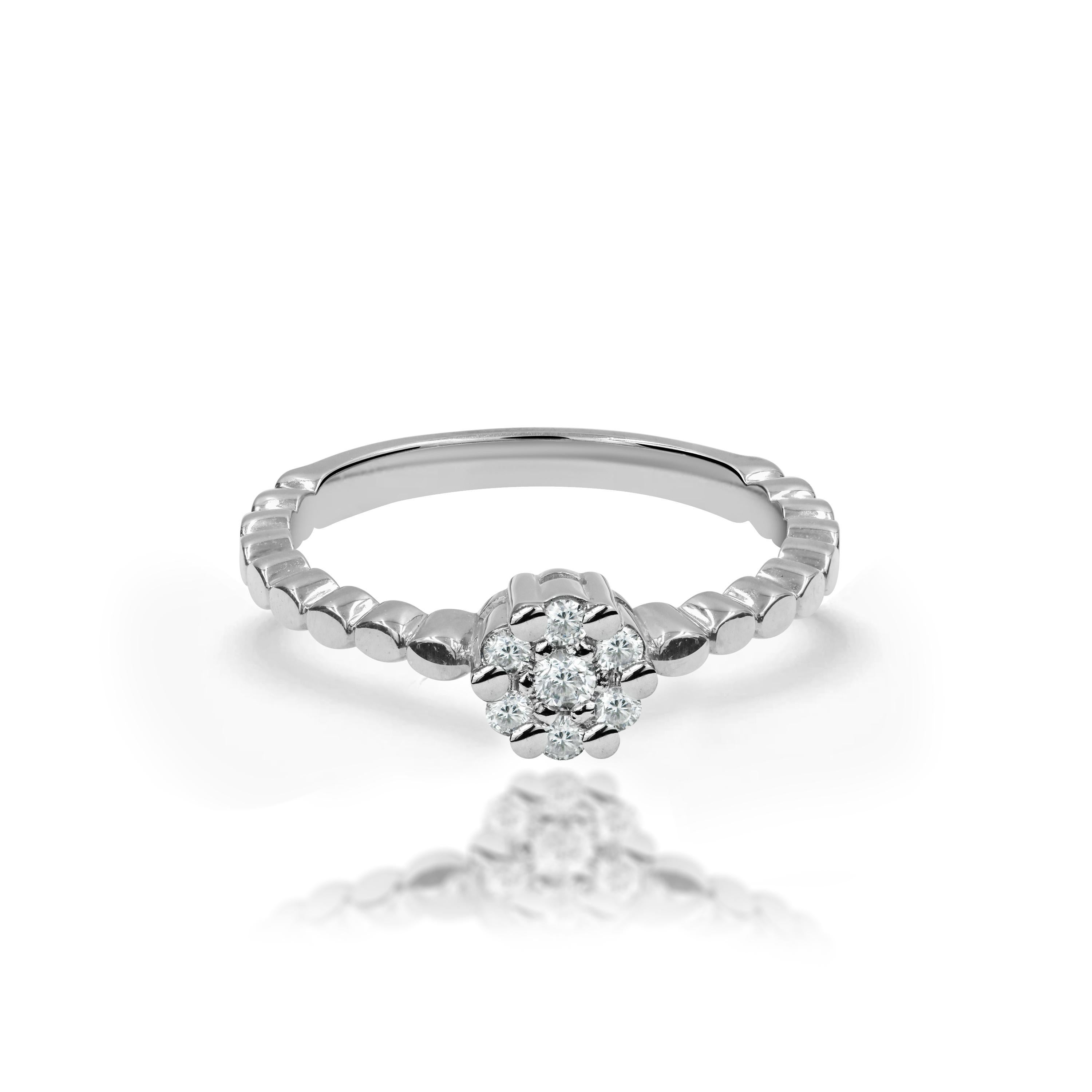 For Sale:  14k Gold Diamond Ring Delicate Engagement Ring Diamond Wedding Ring 3