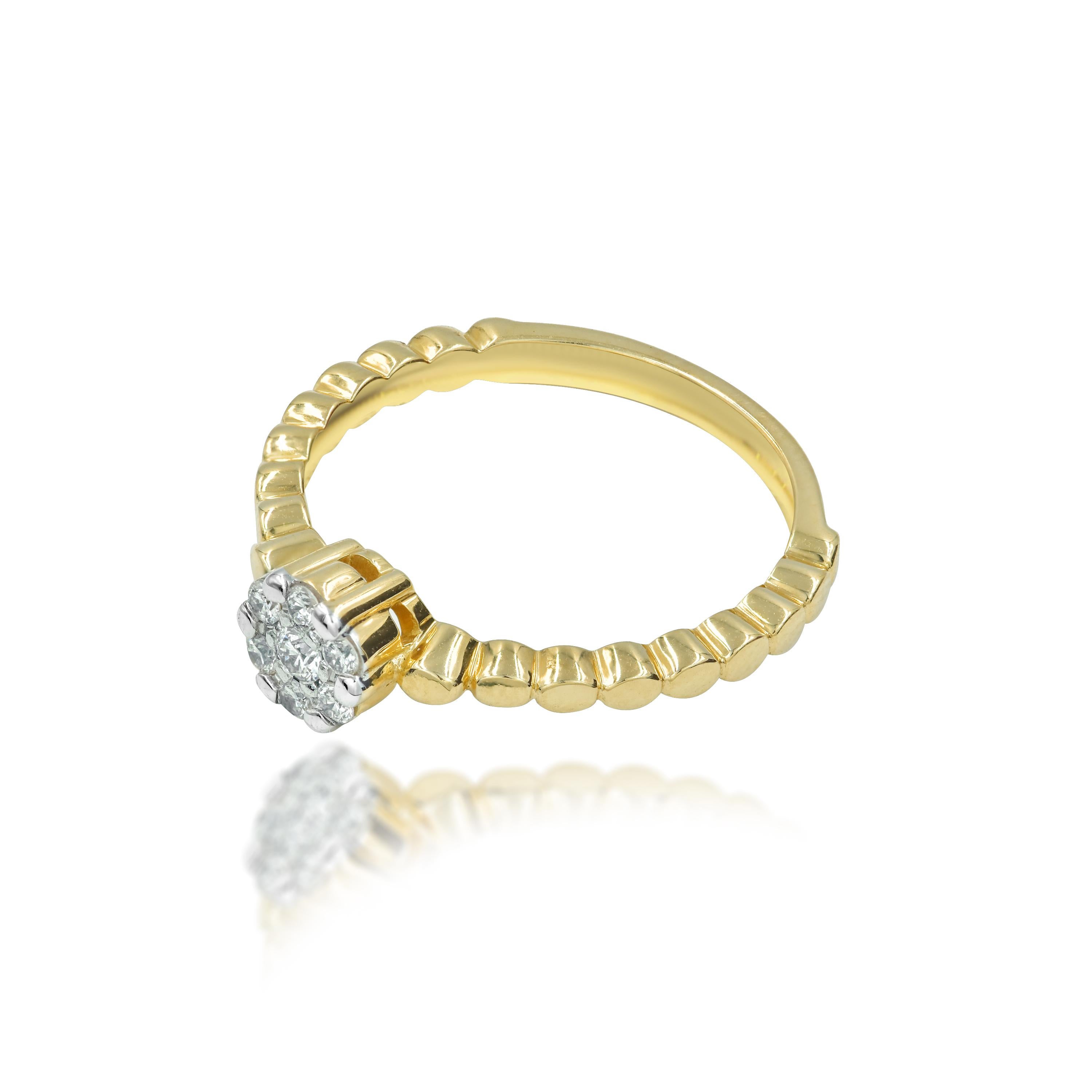 For Sale:  14k Gold Diamond Ring Delicate Engagement Ring Diamond Wedding Ring 4