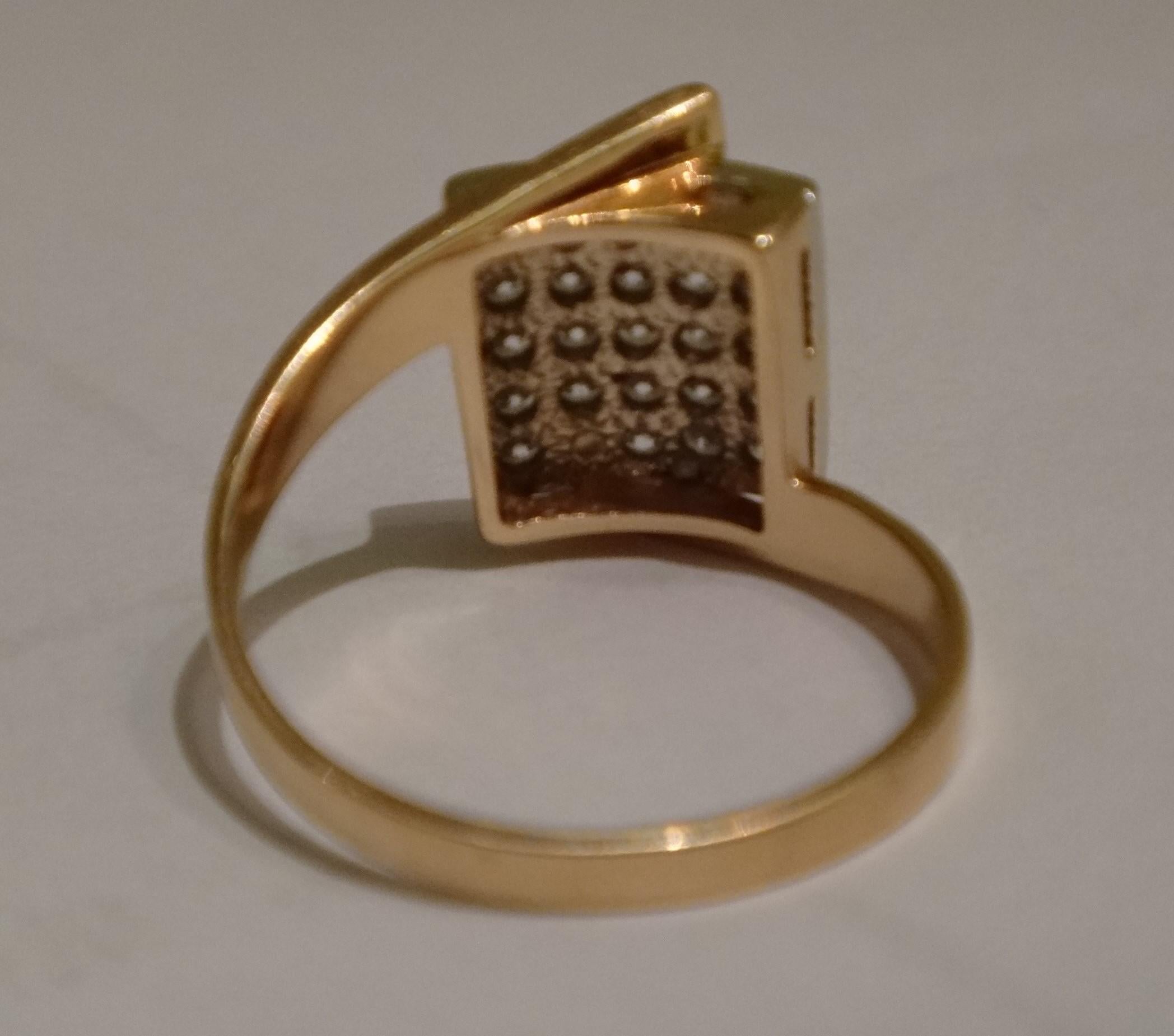14K Rose Gold Diamond Ring 1