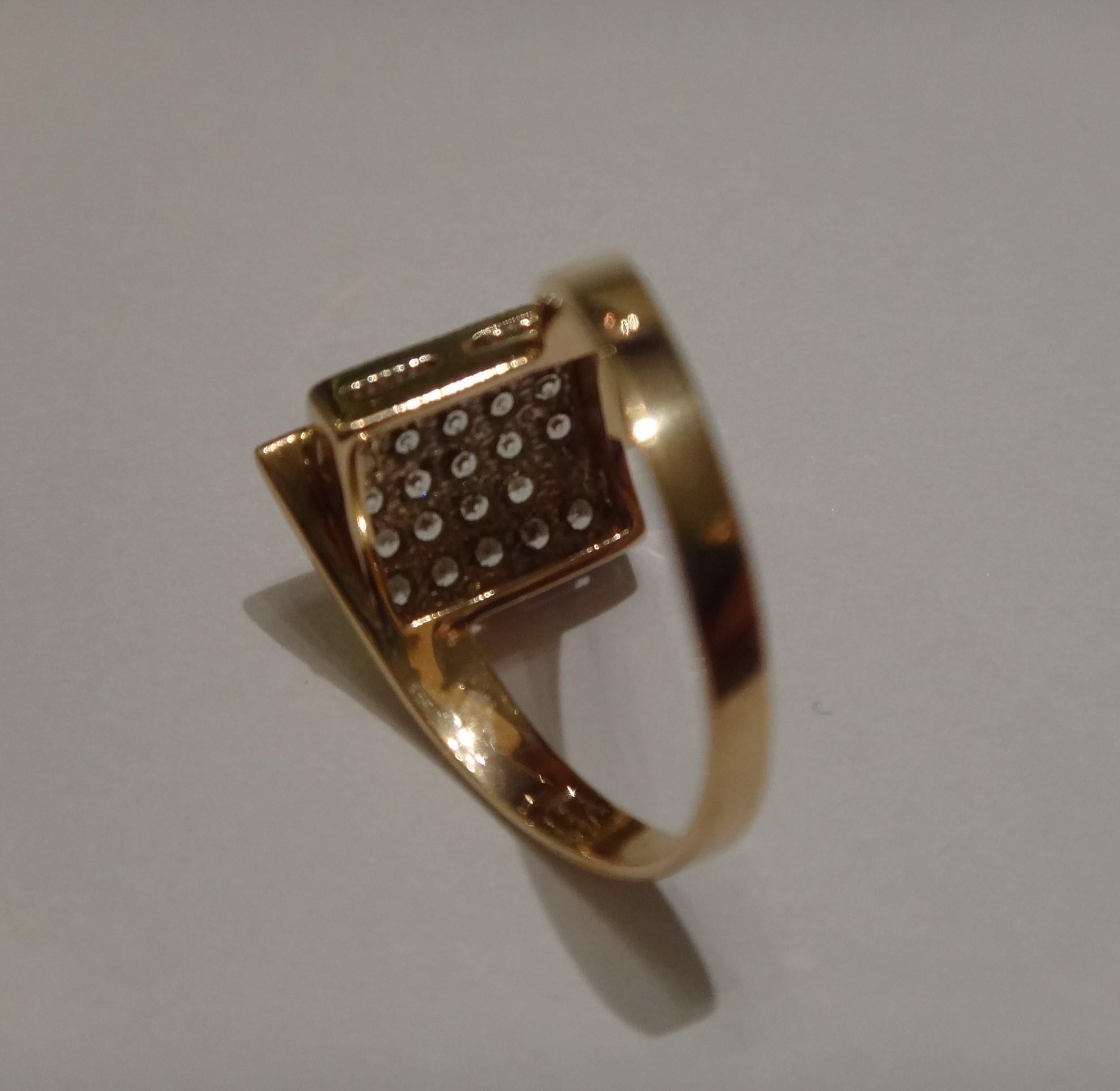 14K Rose Gold Diamantring für Damen oder Herren