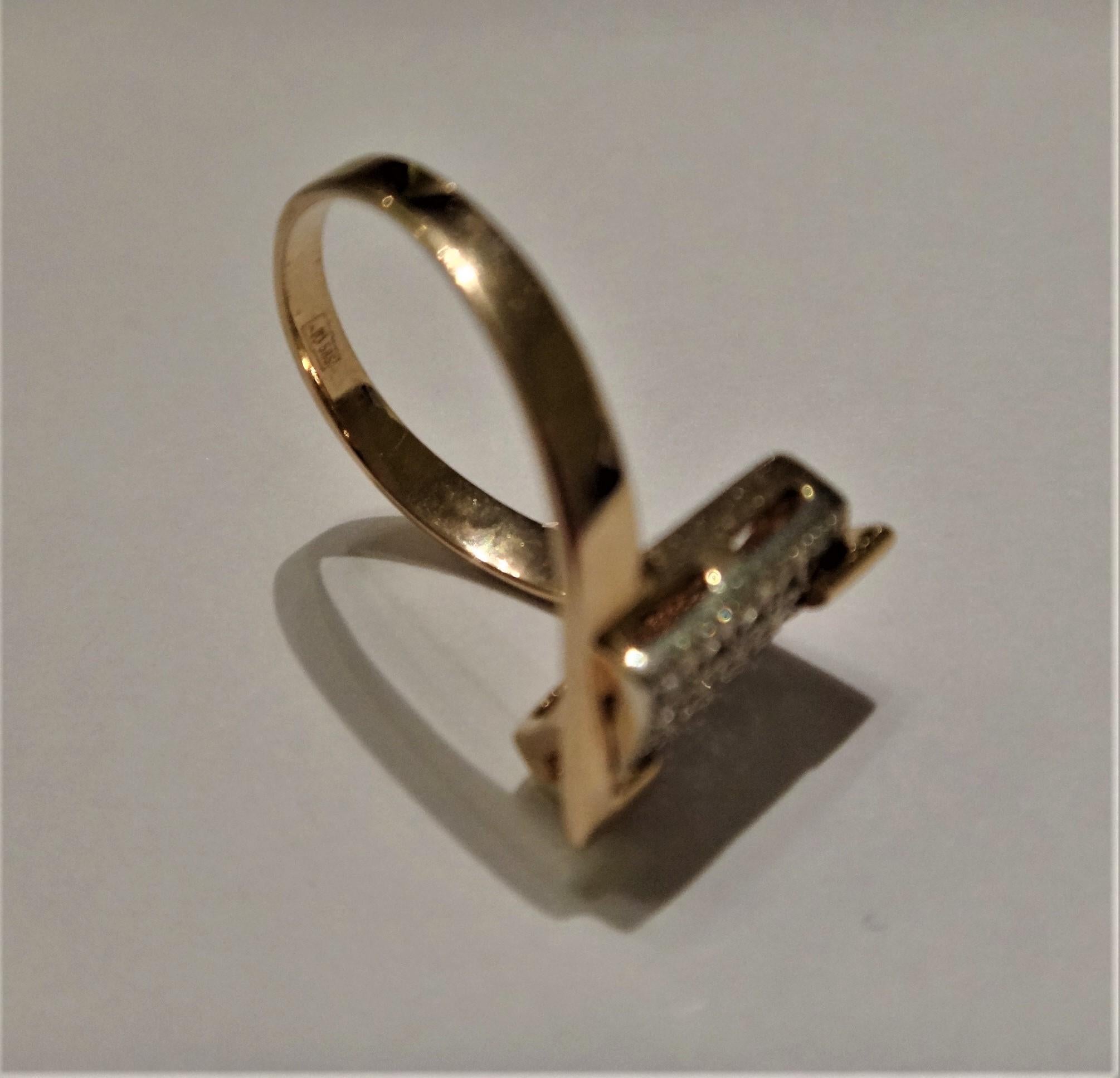 14K Rose Gold Diamantring 1