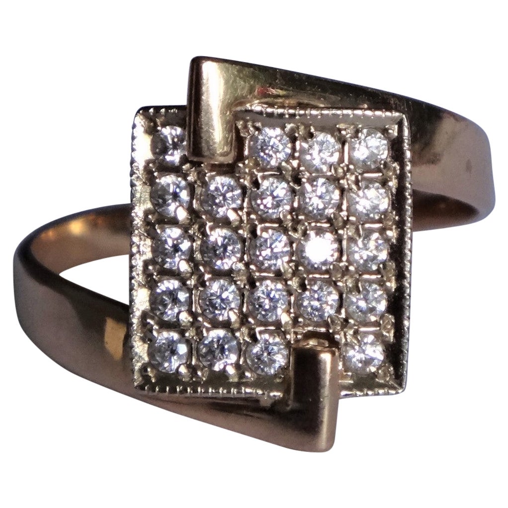 14K Rose Gold Diamantring