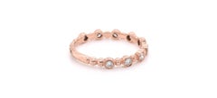14 Karat Rose Gold Diamond Stackable Anniversary Ring