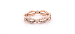 14 Karat Rose Gold Diamond Stackable Anniversary Ring
