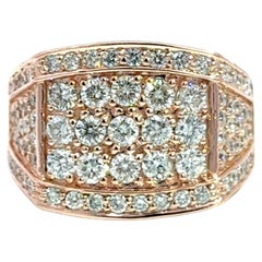 14k Rose Gold Diamant Statement Ring - 3,75 ct