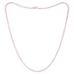 Collana Tennis con diamanti in oro rosa 14K, 12,50 carati