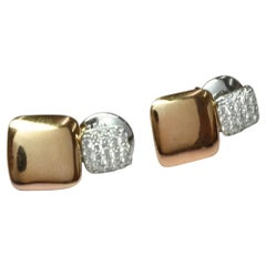 14k Rose Gold Diamond Stud Earrings Dainty Fashion Earrings