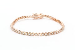 Bracciale Tennis in oro rosa 14k e diamanti 1,68ctw
