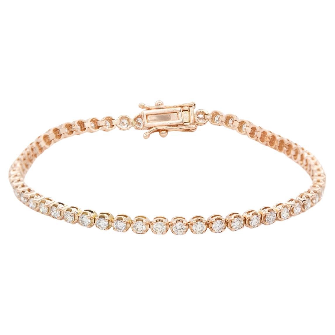 14k Roségold & Diamant-Tennisarmband 1,68ctw