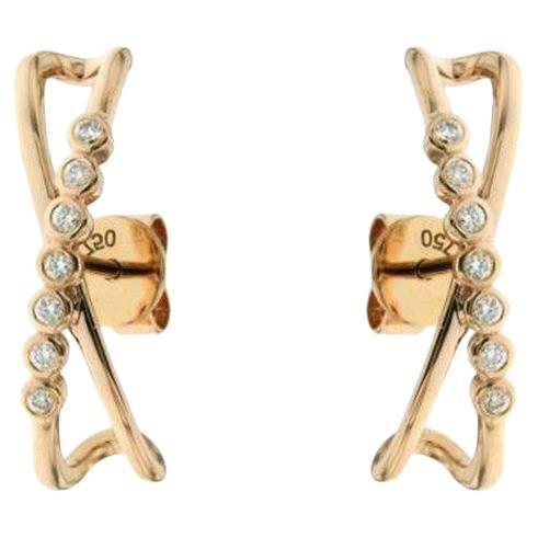 Boucles d'oreilles Gazebo collection en or rose 14 carats et diamants (0,12 carat)
