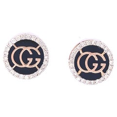 14K Rose Gold Earrings Adorned with 0.78ct Diamonds
