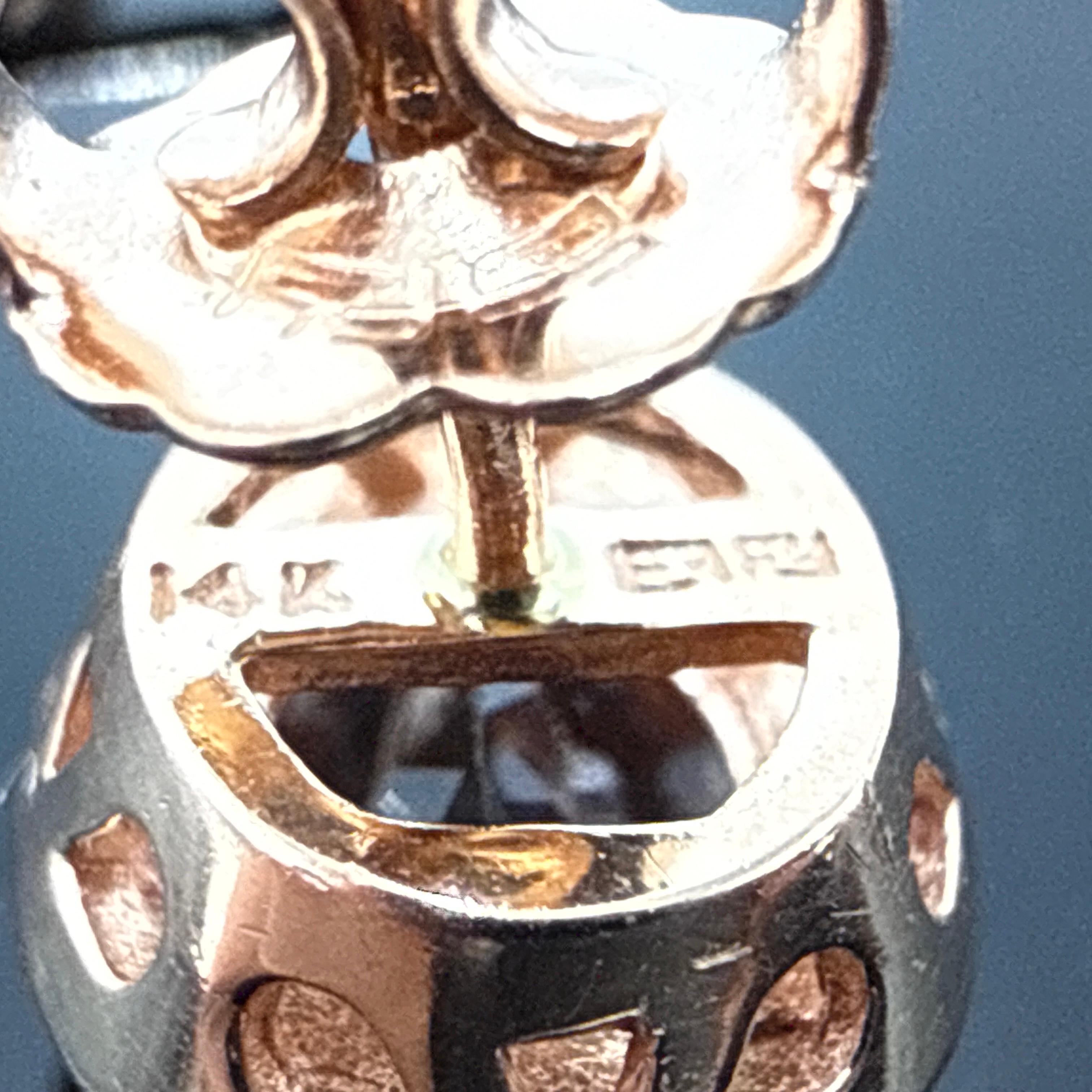 Orecchini a grappolo in oro rosa 14K Effy con morganite e diamanti 1.60TCW in vendita 1