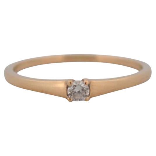Anello di fidanzamento in oro rosa 14K con diamante