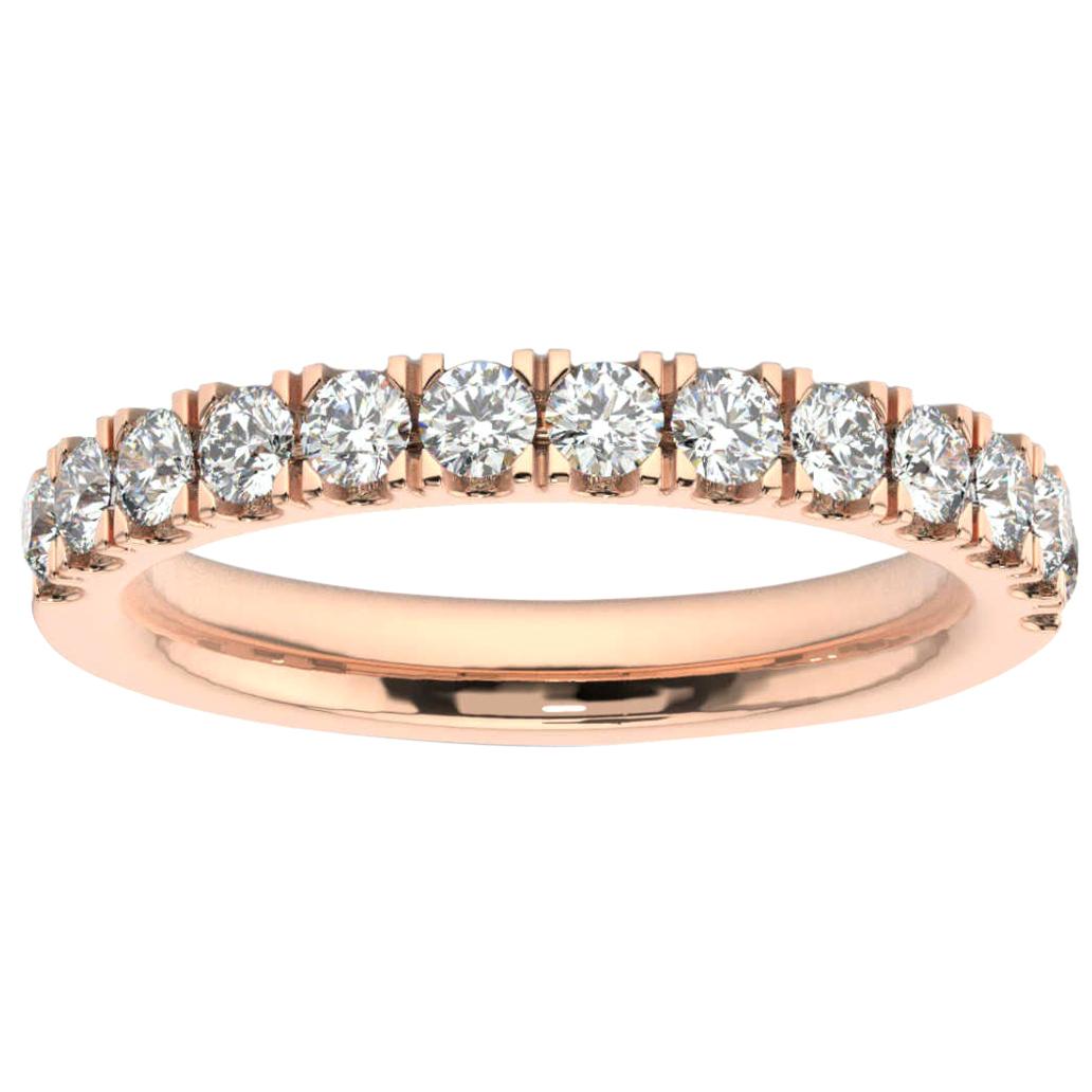 14K Rose Gold Ethel Micro-Prong Diamond Ring '3/4 Ct. tw' For Sale