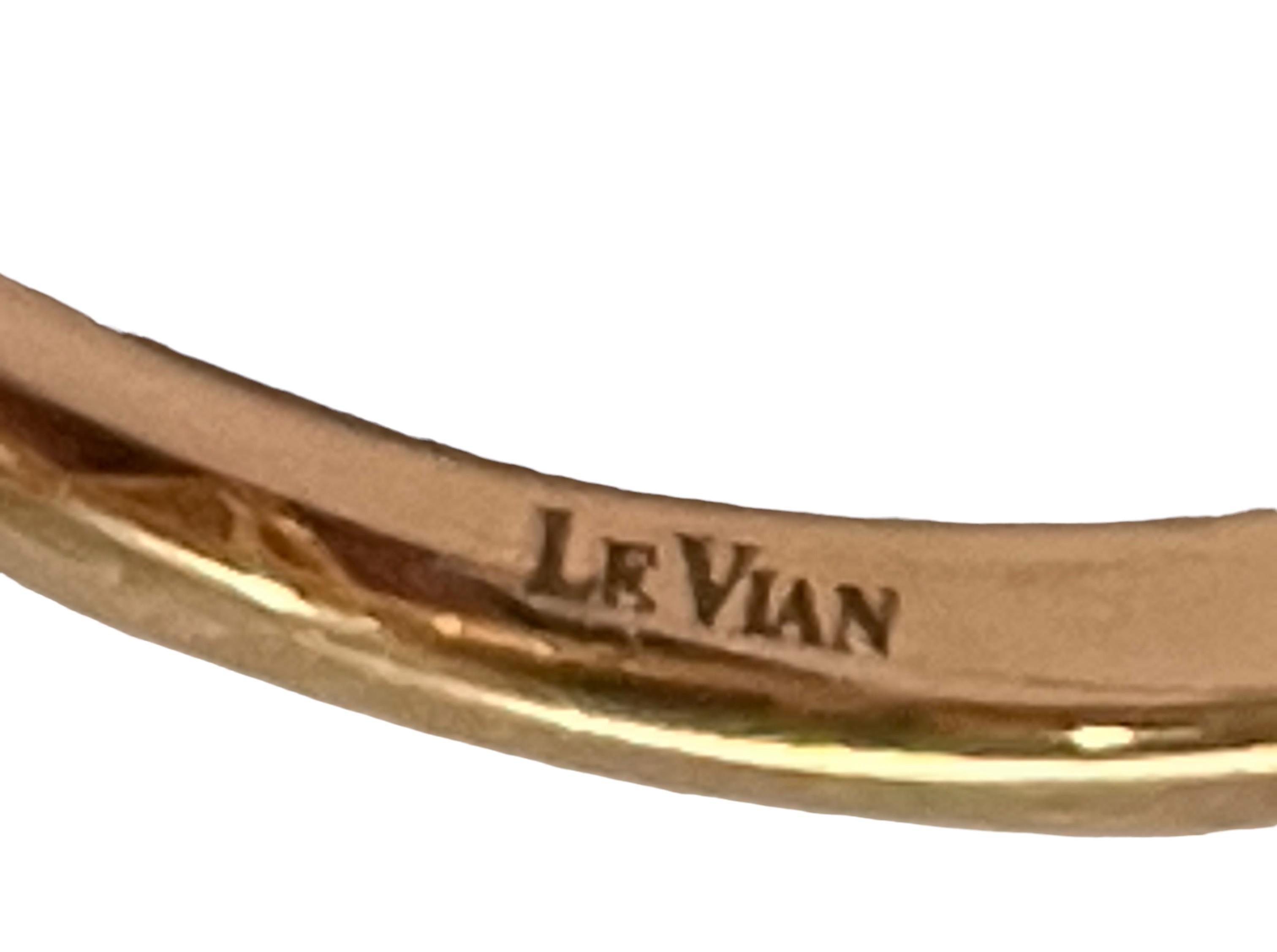 Bague Levian en or rose 14 carats, opale éthiopienne et diamant chocolat, avec évaluation en vente 1