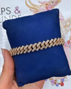 14k Rose Gold Fashion Cuban Link Bracelet