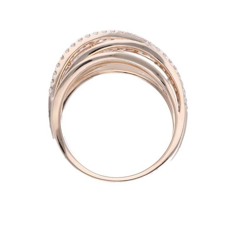 14K Rose Gold Gazebo Light of Muse Fancy Ring with 1.44 Carat Diamonds In New Condition For Sale In New York, NY