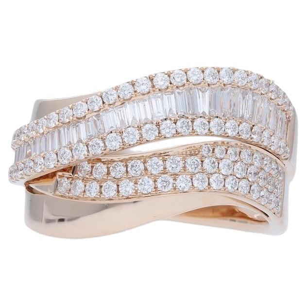 14K Rose Gold Gazebo Light of Muse Fancy Ring with 1.44 Carat Diamonds For Sale