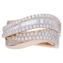 14 Karat Roségold Gazebo Light of Muse Fancy Ring mit 1,44 Karat Diamanten
